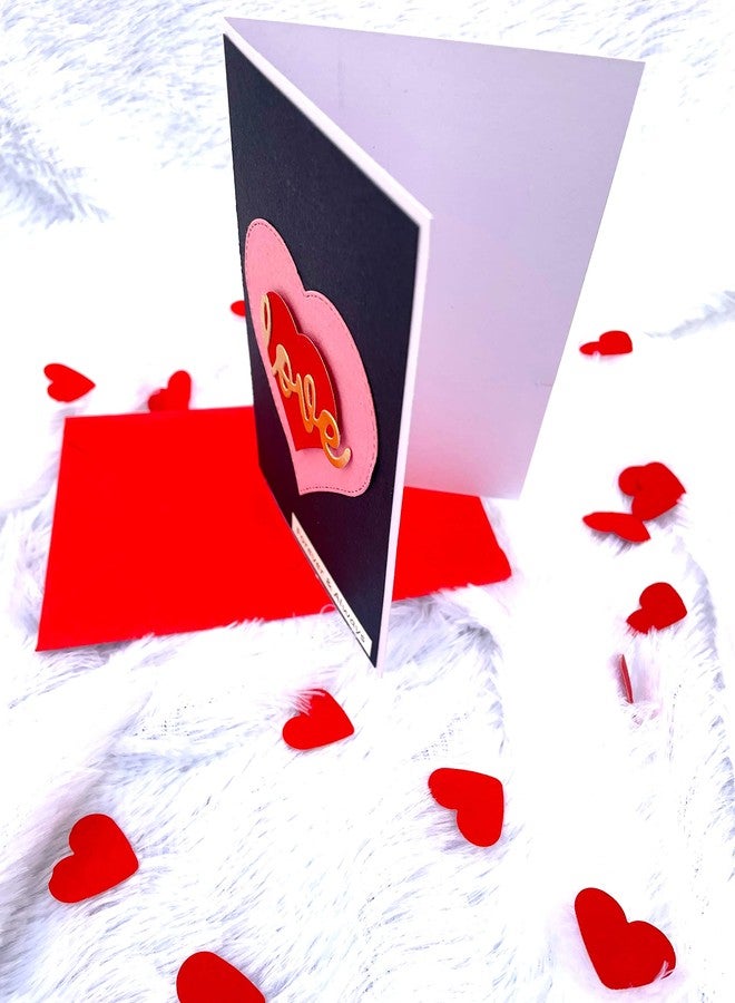 Crafted Forever Love Greeting Card with envelope 4X6 inches for Anniversary/Valentine Day/spouse birthday/partner birthday heavy paper used, inside blank - Image 3